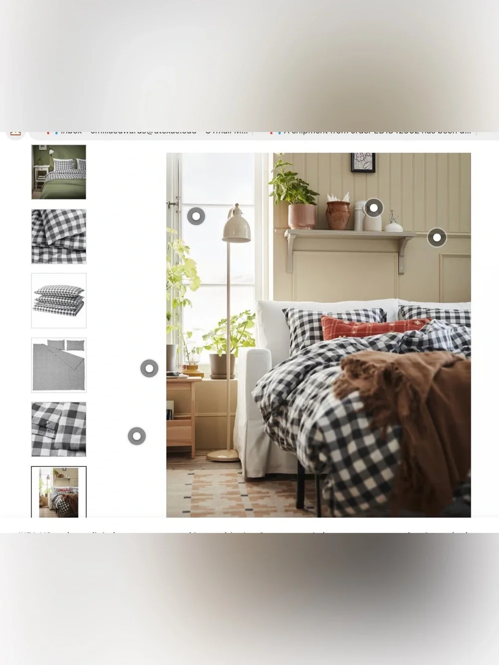 KING duvet cover and (2) pillowcases. 100% organic cotton IKEA